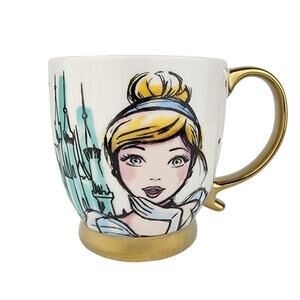 Disney Princess Cinderella Home By Midnight Gold Trim Ceramic Mug